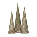 christabelle 3pc christmas tree indoor outdoor display decoration led lights front yard lawn statue ornament