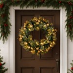 christabelle 76cm christmas wreath battery operated warm white lights xmas decor