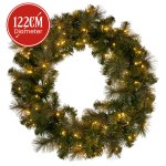christabelle 122cm battery operated split christmas wreath glittery gold pine christabelle 122cm battery operated split christmas wreath glittery gold pine