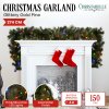 christabelle 274cm battery operated christmas garland glittery gold pine