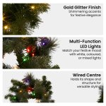 christabelle 274cm battery operated christmas garland glittery gold pine