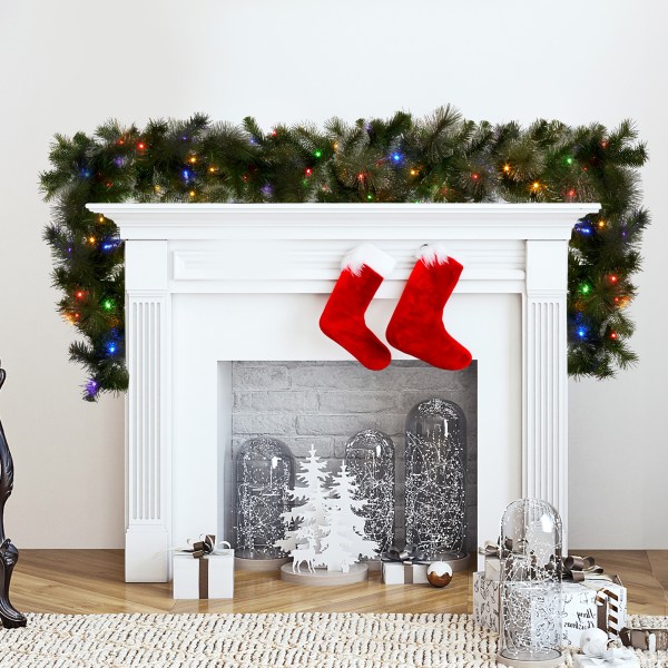 christabelle 274cm battery operated christmas garland glittery gold pine christabelle 274cm battery operated christmas garland glittery gold pine