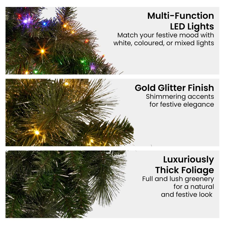 christabelle 61cm battery operated christmas wreath glittery gold pine