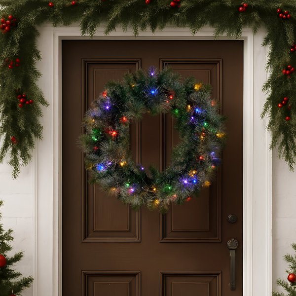 christabelle 61cm battery operated christmas wreath glittery gold pine christabelle 61cm battery operated christmas wreath glittery gold pine