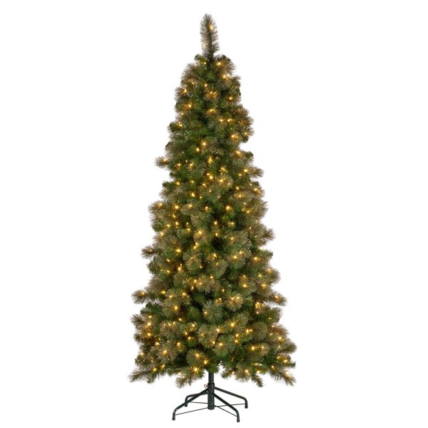 christabelle 7.5ft christmas tree slim glittery gold pine led lights xmas decor christabelle 7.5ft christmas tree slim glittery gold pine led lights xmas decor