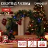 christabelle 60cm battery operated tabletop christmas archway glittery gold