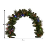 christabelle 60cm battery operated tabletop christmas archway glittery gold