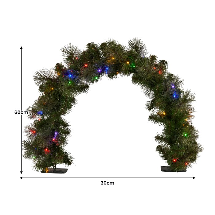 christabelle 60cm battery operated tabletop christmas archway glittery gold