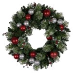 christabelle 61cm pre lit christmas wreath jingle bells battery operated baubles christabelle 61cm pre lit christmas wreath jingle bells battery operated baubles