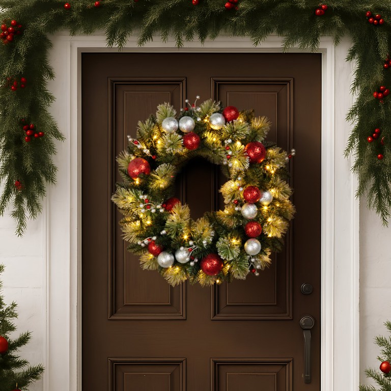 christabelle 61cm pre lit christmas wreath jingle bells battery operated baubles christabelle 61cm pre lit christmas wreath jingle bells battery operated baubles
