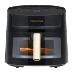 morphy richards 6.5l digital air fryer mraf72bk w/led touch control panel 8 preset cooking programs non stick drawer
