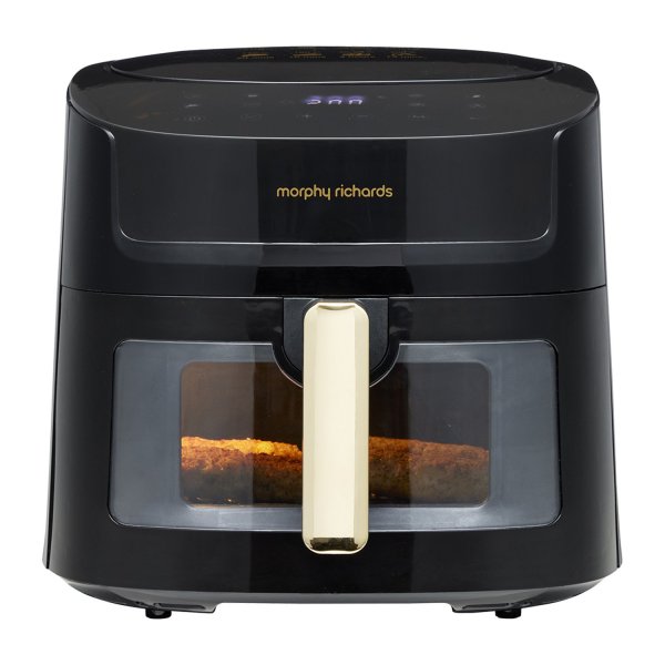 morphy richards 6.5l digital air fryer mraf72bk w/led touch control panel 8 preset cooking programs non stick drawer