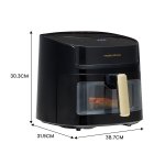 morphy richards 6.5l digital air fryer mraf72bk w/led touch control panel 8 preset cooking programs non stick drawer
