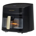 morphy richards 6.5l digital air fryer mraf72bk w/led touch control panel 8 preset cooking programs non stick drawer