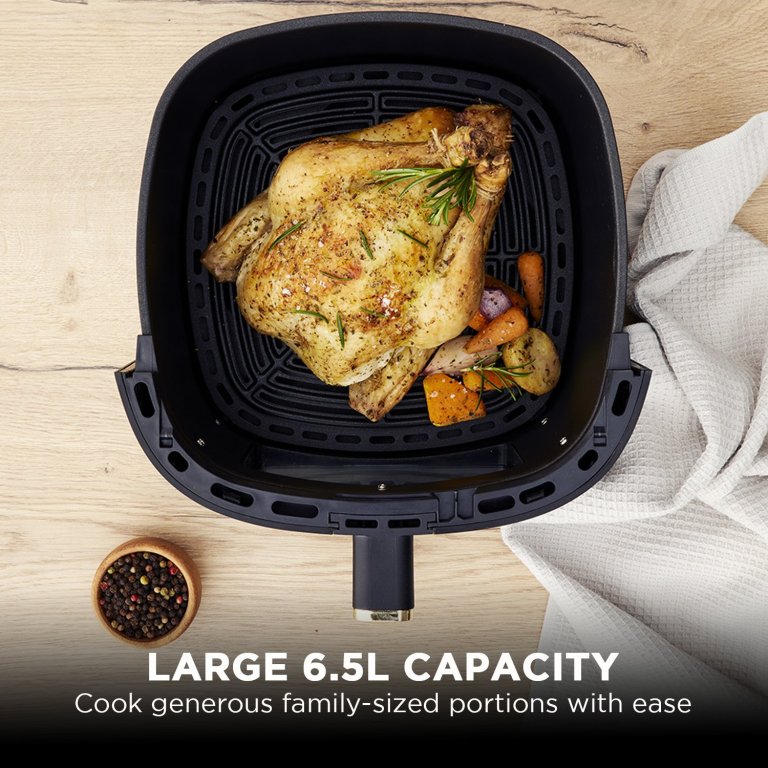morphy richards 6.5l digital air fryer mraf72bk w/led touch control panel 8 preset cooking programs non stick drawer