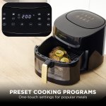 morphy richards 6.5l digital air fryer mraf72bk w/led touch control panel 8 preset cooking programs non stick drawer