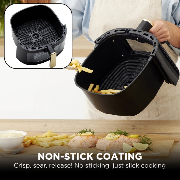 morphy richards 6.5l digital air fryer mraf72bk w/led touch control panel 8 preset cooking programs non stick drawer