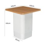 clara dusk natural side table