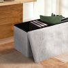 foldable storage ottoman flip lid side table toy blanket organiser seat kira grey foldable storage ottoman flip lid side table toy blanket organiser seat kira grey