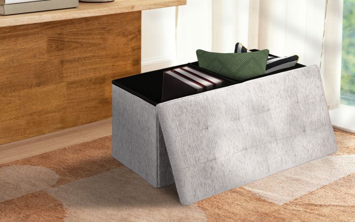 foldable storage ottoman flip lid side table toy blanket organiser seat kira grey foldable storage ottoman flip lid side table toy blanket organiser seat kira grey