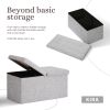 foldable storage ottoman flip lid side table toy blanket organiser seat kira grey foldable storage ottoman flip lid side table toy blanket organiser seat kira grey
