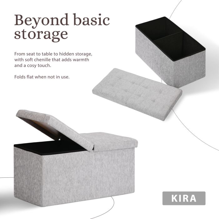 foldable storage ottoman flip lid side table toy blanket organiser seat kira grey foldable storage ottoman flip lid side table toy blanket organiser seat kira grey