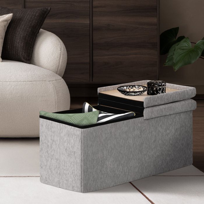 foldable storage ottoman flip lid side table toy blanket organiser seat kira grey foldable storage ottoman flip lid side table toy blanket organiser seat kira grey
