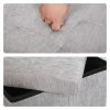 foldable storage ottoman flip lid side table toy blanket organiser seat kira grey foldable storage ottoman flip lid side table toy blanket organiser seat kira grey
