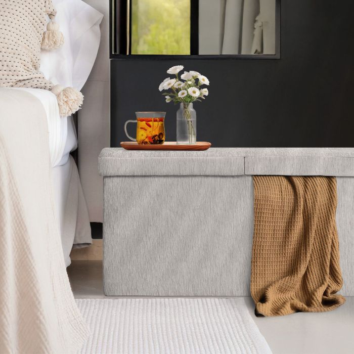 foldable storage ottoman flip lid side table toy blanket organiser seat kira grey foldable storage ottoman flip lid side table toy blanket organiser seat kira grey