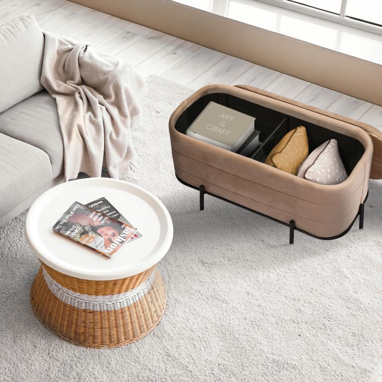 la bella coffee table storage ottoman velvet blanket box bench remi camel beige la bella coffee table storage ottoman velvet blanket box bench remi camel beige