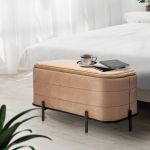 la bella coffee table storage ottoman velvet blanket box bench remi camel beige la bella coffee table storage ottoman velvet blanket box bench remi camel beige