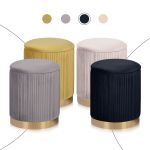 2x side table storage ottoman velvet stool mira black 2x side table storage ottoman velvet stool mira black