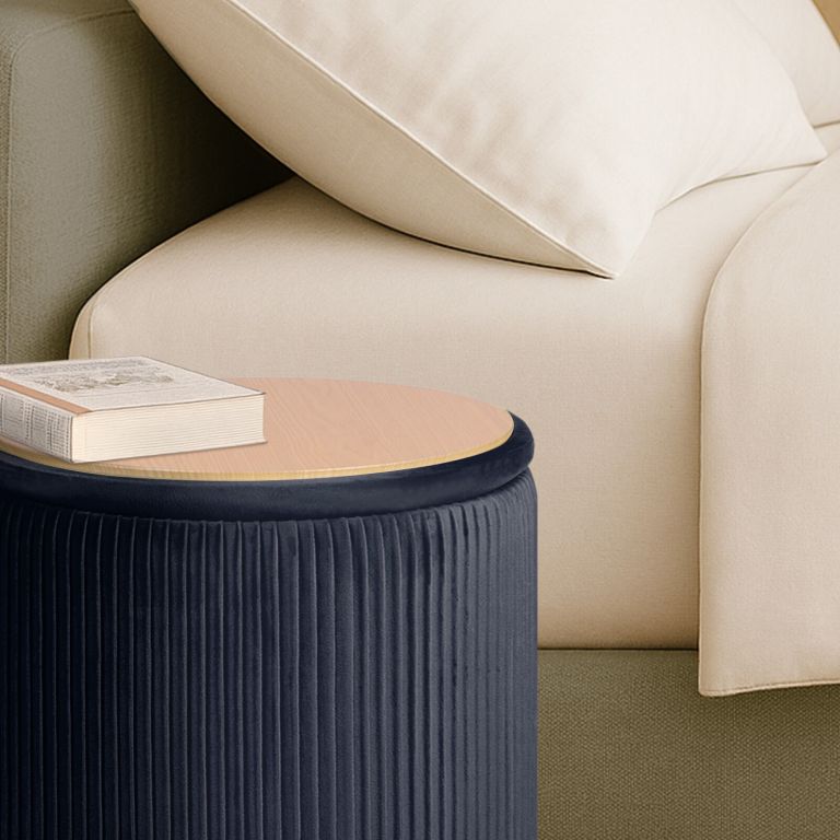 2x side table storage ottoman velvet stool mira black 2x side table storage ottoman velvet stool mira black