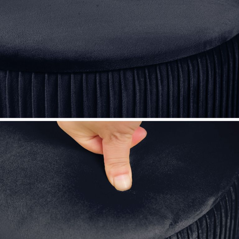 2x side table storage ottoman velvet stool mira black 2x side table storage ottoman velvet stool mira black