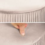 2x side table storage ottoman velvet stool mira cream 2x side table storage ottoman velvet stool mira cream