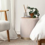 2x side table storage ottoman velvet stool mira cream 2x side table storage ottoman velvet stool mira cream