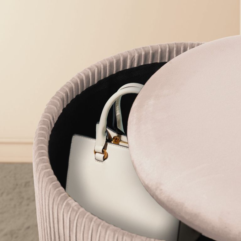 2x side table storage ottoman velvet stool mira cream 2x side table storage ottoman velvet stool mira cream