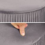 2x side table storage ottoman velvet stool mira grey 2x side table storage ottoman velvet stool mira grey