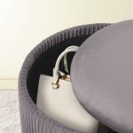 2x side table storage ottoman velvet stool mira grey 2x side table storage ottoman velvet stool mira grey