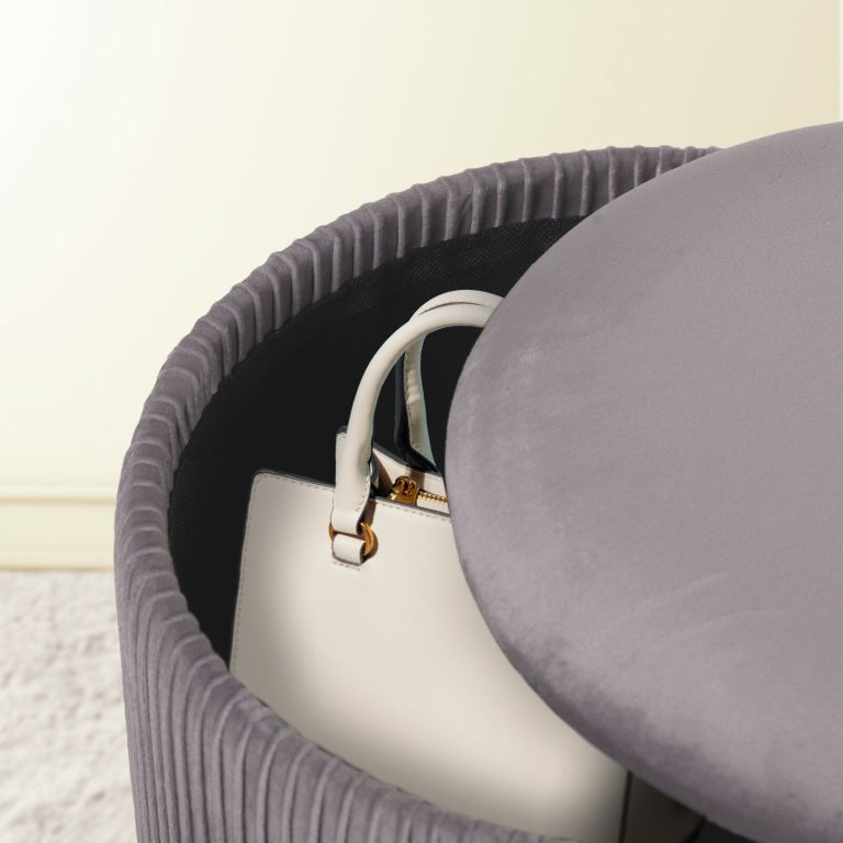 2x side table storage ottoman velvet stool mira grey 2x side table storage ottoman velvet stool mira grey