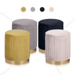 2x side table storage ottoman velvet stool mira mustard 2x side table storage ottoman velvet stool mira mustard