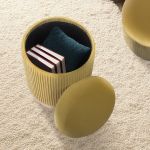 2x side table storage ottoman velvet stool mira mustard 2x side table storage ottoman velvet stool mira mustard