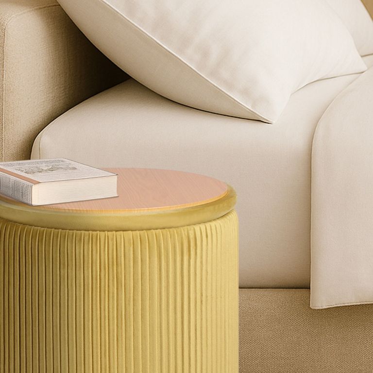 2x side table storage ottoman velvet stool mira mustard 2x side table storage ottoman velvet stool mira mustard
