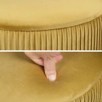 2x side table storage ottoman velvet stool mira mustard 2x side table storage ottoman velvet stool mira mustard