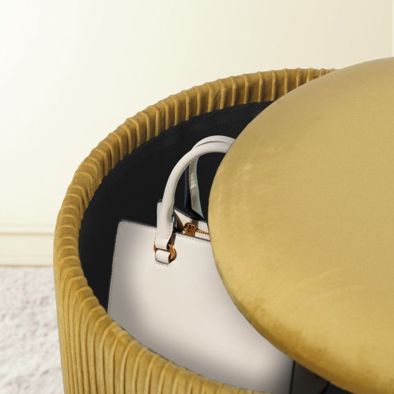 2x side table storage ottoman velvet stool mira mustard 2x side table storage ottoman velvet stool mira mustard