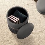 2x side table storage ottoman velvet padded stool vanity footstool remi grey 2x side table storage ottoman velvet padded stool vanity footstool remi grey