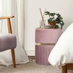 2x side table storage ottoman velvet padded stool vanity footstool remi pink 2x side table storage ottoman velvet padded stool vanity footstool remi pink