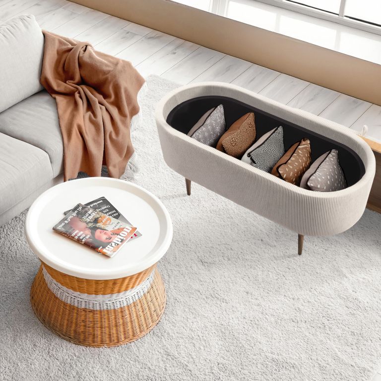 coffee table storage ottoman corduroy padded blanket box bench esme cream coffee table storage ottoman corduroy padded blanket box bench esme cream