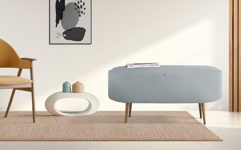 coffee table storage ottoman corduroy padded blanket box bench esme dusty blue