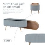 coffee table storage ottoman corduroy padded blanket box bench esme dusty blue
